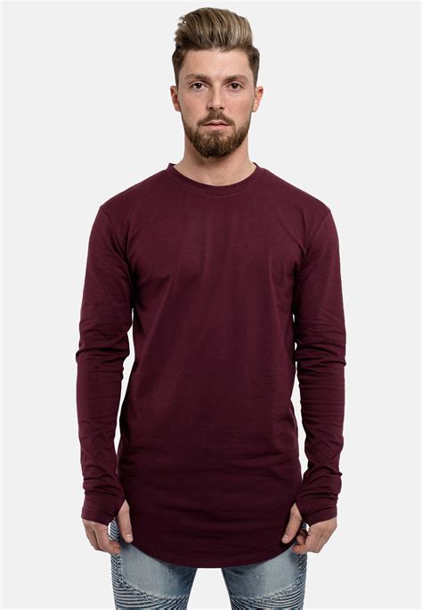 burgundy long sleeve shirt